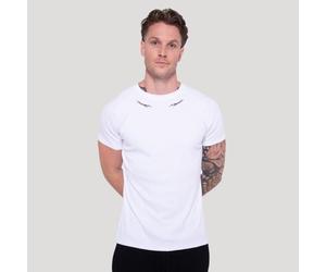 GymBeam Tribal Ribbed T-shirt in White XL
