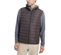 GymBrave Herren Steppweste Outdoor Leicht Gefütterte Hybrid Sportwesten mit Stehkragen Warme Outdoorwesten 4 Taschen für Männer Laufen Golf Wandern Reisen Braun L