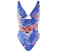 Gymshark umweltfreundliche Frauenblau/Orange Badeanzug XS