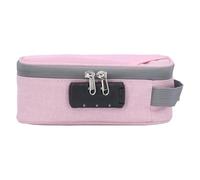 GYZOUKA Geruchsdichte Tasche mit Schloss, Kleine Geruchsdichte Behälterhülle aus Carbon für Reisen, Geschäftsreisen oder Camping, 21 X 8 Cm (Rosa)