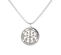 GZHENGZG Erzengel Uriel Übernatürliche Anhänger Halskette, der Weisheit, Licht Gottes, Amulett, Talisman