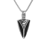 GZHENGZG Halsketten für Herren und Schmuck für Damen, Vintage-Halskette mit Bärenklaue und dreieckigem Speer-Anhänger, Amulett mit männlichem Charme, Hip-Hop-Punk-Schmuck, Geschenk