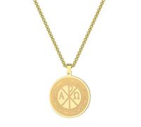 GZHENGZG Herren Halskette, Damen Schmuck Chi Rho und Konstantin Kreuz Amulette Halskette Frauen Männer, Konstantin Kreuz Charm, Chi Rho Kreuz Talisman Schmuck Geschenk Geschenk