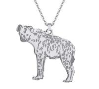 GZHENGZG Herren Halskette, Damen Schmuck Hyäne Ornament Anhänger Halskette Afrikanischer Hund Party Ornament für Männer und Frauen Geschenk