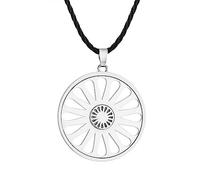 GZHENGZG Herren Halskette, Damen Schmuck Roma Chakra Rad Halskette Anhänger Talisman Ashoka Chakra Indisches Rad Symbol Und Roma Menschen Zigeuner Geschenk