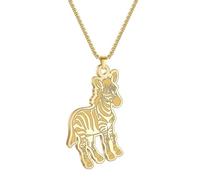 GZHENGZG Herren Halskette, Damen Schmuck Zebra Anhänger Halskette für Frauen Männer Schmuck Zubehör Niedliche Halskette Halskette Geburtstagsgeschenke Geschenk
