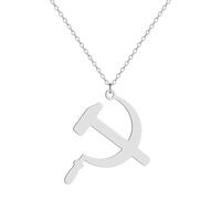 GZHENGZG Herren Halskette, Damenschmuck Hammer und Sichel Anhänger Halskette für Frauen Mädchen Hollow Charm Halskette Schmuck Geschenk Geschenk