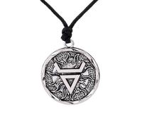 GZHENGZG Herren Halsketten und Damenschmuck Gott Veles Slawische Symbol Anhänger Halskette Reichtum Glück Amulett Für Männer Wikinger Schutz Schmuck Geschenk