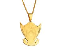 GZHENGZG Herren Halsketten und Damenschmuck Halsband mit Anime Charakter Halskette für Männer und Frauen, gelber Umhang, cooles, tägliches Straßenschmuck Geschenk Geschenk