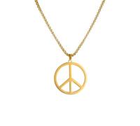 GZHENGZG Herren Halsketten und Damenschmuck Halskette Peace Zeichen für Männer Frieden und Liebe Long Box Kette Halskette Retro Tribal Ethnische Schmuck Geschenk Männliches Geschenk