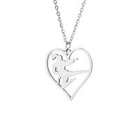 GZHENGZG Herren Halsketten und Damenschmuck Herren und Frauen Sport Liebe Halskette Mode Taekwondo Kick Schmuck Zubehör Geschenk