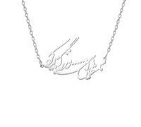GZHENGZG Herren Halsketten und Damenschmuck Iranisches persisches Gedicht Farsi Anhänger Halskette Schmuck Charm Kette Halskette für Frauen Männer Geschenk