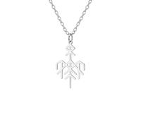 GZHENGZG Herren Halsketten und Damenschmuck Wardruna Symbol Halskette Elder Futhark Nordic Wikinger Runen Anhänger Schutz Amulett Schmuck Geschenk Geschenk