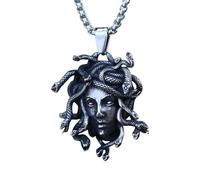 GZHENGZG Herren Retro Halskette Medusa Halskette mit Anhänger für Männer, Vintage Haustierzubehör, Partygeschenk, Film, Geschenk