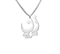 GZHENGZG Herren und Damenschmuck Persian Farsi Gedicht Halskette Frauen Leben Freiheit Zan Zendagi Azadi Anhänger Kette Schmuck Geschenk