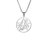GZHENGZG Herrenhalsketten und Damenschmuck ClassicNecronomicon Halskette, Symbol von Miskatonic Elder Lovecraft, Azath Cthulhu, Herrenschmuck Accessoires Geschenk