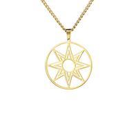 GZHENGZG Herrenhalsketten und Damenschmuck Der Stern von Ishtar Inanna Halsketten für Frauen Vintage Griechische Mythologie Schmuck Geometrische Halskette Geschenk Geschenk