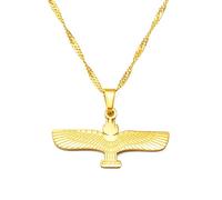 GZHENGZG Herrenhalsketten und Damenschmuck Gravur Aramäische Halskette für Männer und Frauen, arabische Flagge Anhänger, Suryoyo Schmuck, Ashur, Geschenk