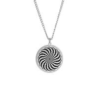 GZHENGZG Illusion Amulett Anhänger Halskette Hypnose Geometrischer Talisman Schmuck Geschenk für Männer