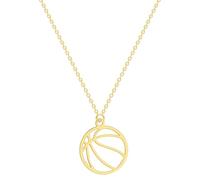 GZHENGZG Niedliche Basketball Sport Anhänger Halskette Für Frauen Mädchen Zarte Minimalistische Hohle Runde Charm Kette Paar Schmuck