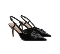 GZHMMAN High Heels Damen Pumps Geschlossenem Zehenbereich Spitze Zehen Slingback Knöchelriemen Schnalle Stilettos,Black,38