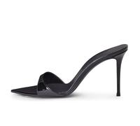 GZHMMAN High Heels Damen Spitzer Zehenbereich Offener Zehenbereich Stiletto Mules Sandalen Slingback Slip On Slipper Schuhe,Black,41