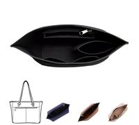 GZWY Taschen Organizer für Longchamp Tasche Damen, Felt Bag Organizer Tasche, Filz Handtaschen Organizer mit mehreren Taschen, Taschenorganizer Shopper für Longchamp Organizer (Schwarz, L)