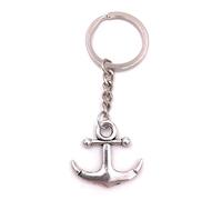 H-Customs Anker klein Schlüsselanhänger Anhänger Silber aus Metall