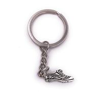 H-Customs Fussball Schuh Sneaker Schlüsselanhänger Anhänger Silber aus Metall