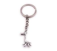 H-Customs Giraffe langer Hals süss Tier Paarhufer Silber Schlüsselanhänger Anhänger