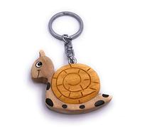 H-Customs Schnecke Haus Kriechend Holz Edel Handmade Schlüsselanhänger Anhänger