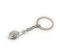 H-Customs Schnecke Meeres Tier Schlüsselanhänger Anhänger aus Metall Silber