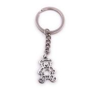 H-Customs Teddy Bär Kuscheltier Rahmen Schlüsselanhänger Anhänger Silber aus Metall