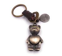 H-Customs Teddy Bär Schlüsselanhänger besonderer Anhänger aus Metall Bronze