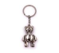 H-Customs Teddy Bär Silber besonderer Schlüsselanhänger Anhänger aus Metall
