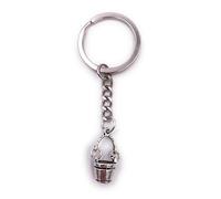 H-Customs Wassereimer Brunnen Schlüsselanhänger Anhänger Silber aus Metall