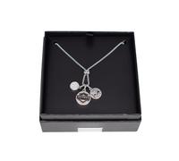 H-D Charm B&S Skull Damen Halskette Edelstahl 18 IN = 45,72 cm silber