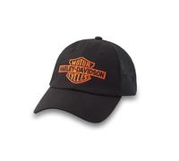 H-D Oil Can Bar & Shield Stretch-Fit Cap Black Schirmmütze, Schwarz, L L schwarz rot