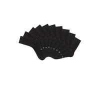 Basicsocken H.I.S, Damen, Gr. 43-46, schwarz (10x schwarz), Baumwollmischung, unifarben, elastisch, Socken, mit eingestrickten Symbolen (56655719-43) 10x schwarz
