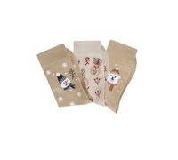 Basicsocken H.I.S, Damen, Gr. 39-42, 2x dunkel beige, 1x hell beige, Baumwollmischung, gemustert, elastisch, Socken, mit lustigen Weihnachtsmotiven (17565559-39) 2x dunkel beige, 1x hell beige