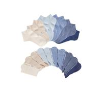Basicsocken H.I.S, Herren, Gr. 39-42, 4x jeans, 2x ecru, 4x beige, 4x hellblau, 4x blau, 2x dunkelblau, Baumwollmischung, unifarben, elastisch, Socken, zwei Längen im Kombi Pack (13023849-39) 4x jeans