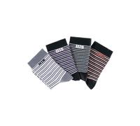 Basicsocken H.I.S, Herren, Gr. 39-42, bunt (grau, schwarz, dunkelgrau, schwarz, hellgrau, rot, schwarz), Baumwolle, Elasthan, Polyamid, geringelt, elastisch, Socken, mit eingestricktem Markenlogo (813
