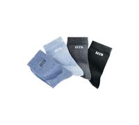 Basicsocken H.I.S, Herren, Gr. 39-42, blau (hellblau, blau, grau, schwarz), Baumwolle, Elasthan, Polyamid, unifarben, elastisch, Socken, mit eingestricktem Markenlogo (732748-39) hellblau, blau, grau,