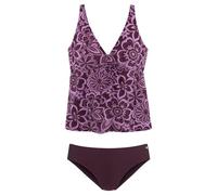 Bügel-Tankini H.I.S, Damen, Gr. 54, Cup E, lila (lila, bedruckt), Polyamid, gemustert, Bikini-Sets, im schönen Floraldesign (307605-54) lila, bedruckt