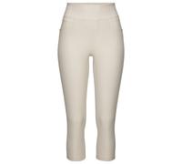 Caprihose H.I.S, Damen, Gr. 36/38, N-Gr, beige (ecru), Obermaterial: 70% Baumwolle, 25% Polyester, 5% Elasthan, unifarben, Basic, Hosen, im Schlupfhosen Style (16314301-36) ecru