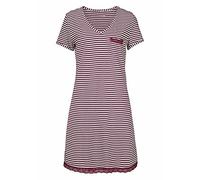 H.I.S Nachthemd, mit Spitzendetails 52/54, N-Gr rot Damen Nachthemden Nachtwäsche Damenwäsche Nachthemd 52/54, N-Gr bordeaux, gestreift