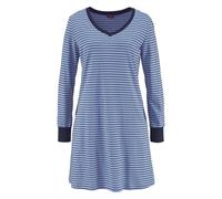 H.I.S Damen Nachthemd blau-gestreift Gr.52/54