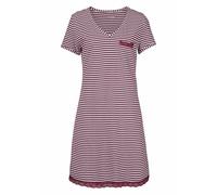 H.I.S Nachthemd, mit Spitzendetails 36/38, N-Gr rot Damen Nachtwäsche Wäsche Nachthemd 36/38, N-Gr bordeaux, gestreift