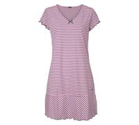 H.I.S Damen Nachthemd rosa-geringelt Gr.32/34