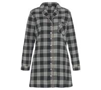 Nachthemd H.I.S Gr. 44, N-Gr, schwarz Damen Kleider Nachthemden aus Flanell im Karo-Design (98358505-44)